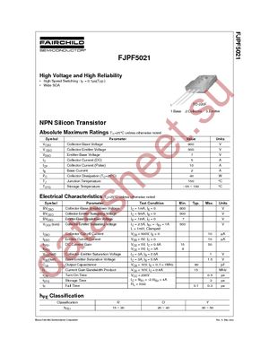 FJPF5021Y datasheet  